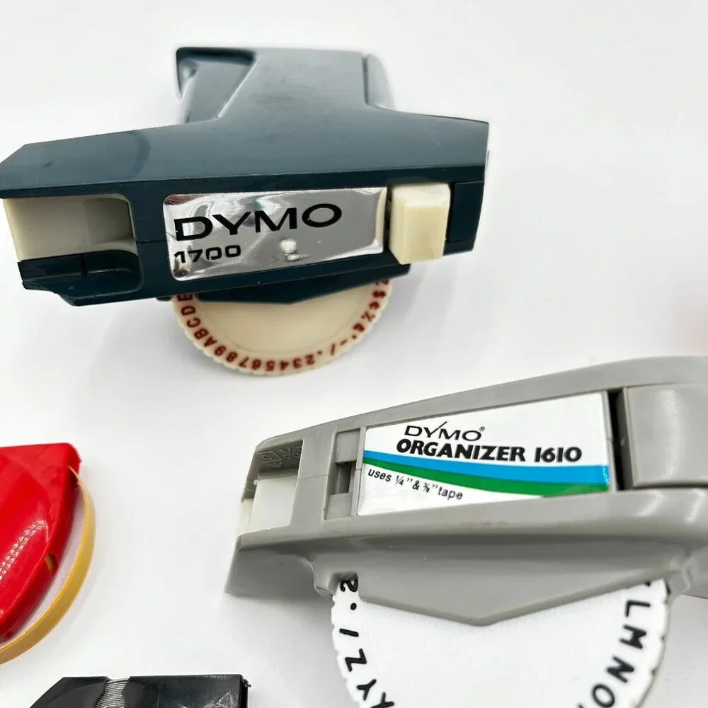 vtg Dymo Labelmaker 1610 1700 label makers and Tape Lot